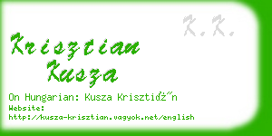 krisztian kusza business card